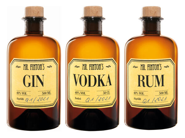 Mr. Finton's Gin, Vodka oder Rum