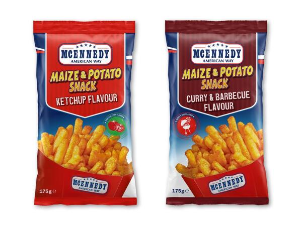 Majs- og kartoffelsnack