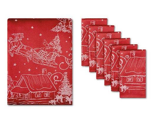Huntington Home Jacquard Tablecloth and Napkin Set