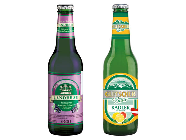 GLETSCHER BRÄU/LANDBRÄU Zitronen-Grapefruit-/Schwarze Johannisbeere Radler