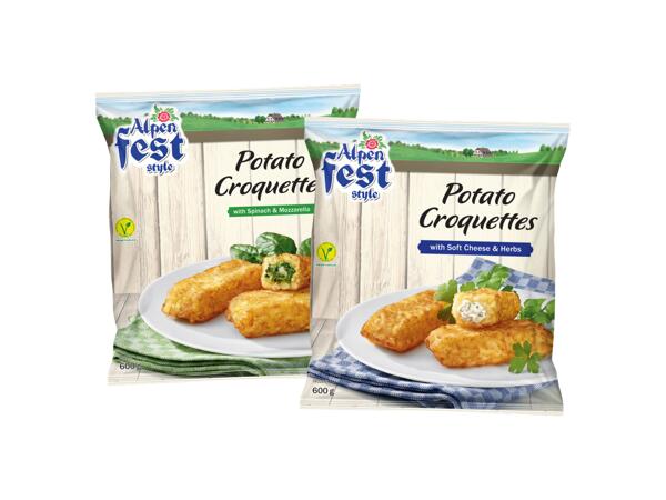 Filled potato croquettes