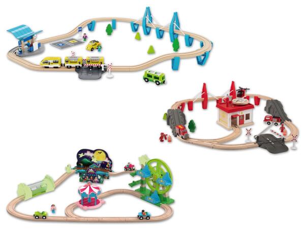 Holz-Eisenbahn-Set „L"