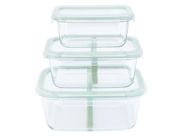 Glass Food Storage Container Set