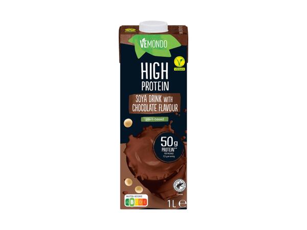 Boisson au soja goût chocolat riche en protéines