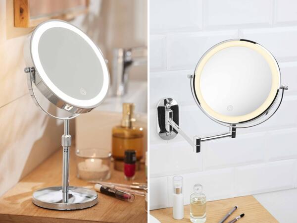 Miroir de ­courtoisie avec éclairage, 56 LED