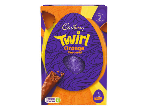 Large Twirl Orange Egg