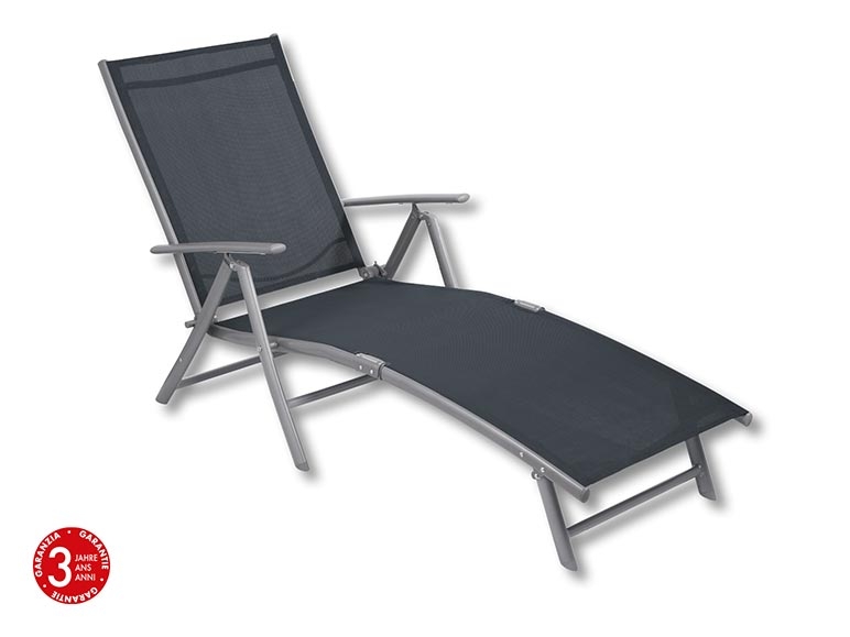 Chaise longue en aluminium ***Cet article est disponible uniquement en Suisse alémanique.***