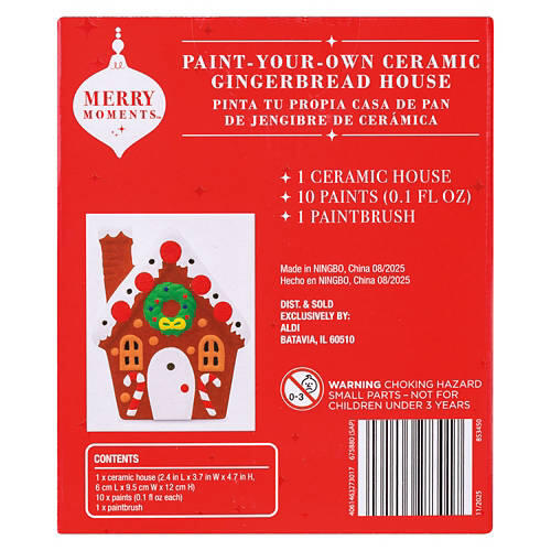 Paint-Your-Own Ceramic - Gingerbread House