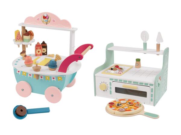 Chariot de glaces/​four à pizza en bois