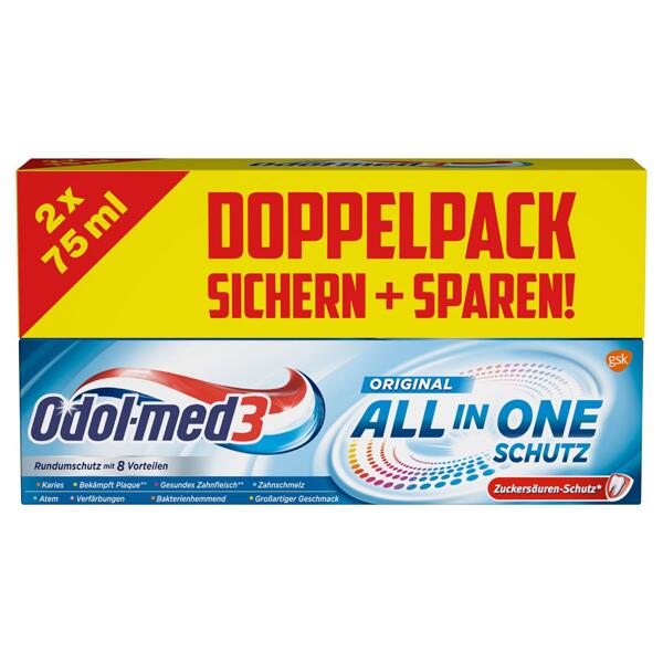 ODOL-MED3/SENSODYNE/DR. BEST Zahncreme oder Zahnbürsten