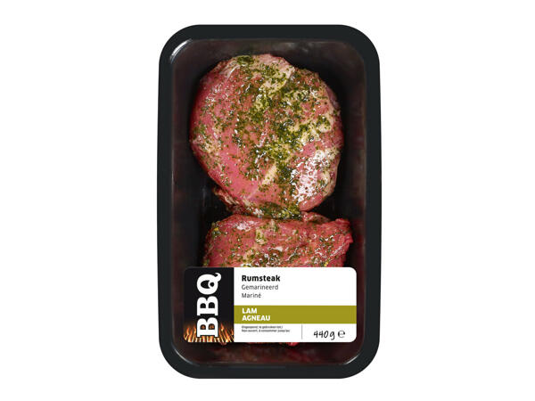 Steak d'agneau mariné