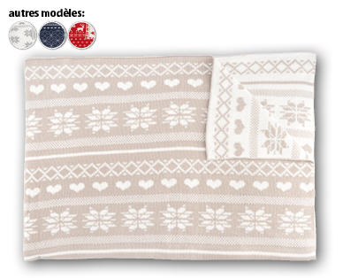 MY LIVING STYLE Plaid tricoté en Jacquard