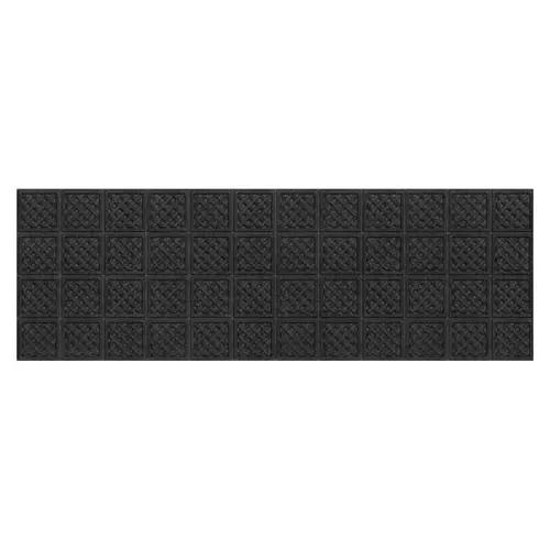 2' x 6' All Purpose Runner - Gray Lattice Squares