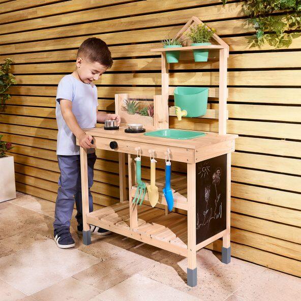 TOYLINO(R) 				Cuisine d'extérieur en bois pour jouer