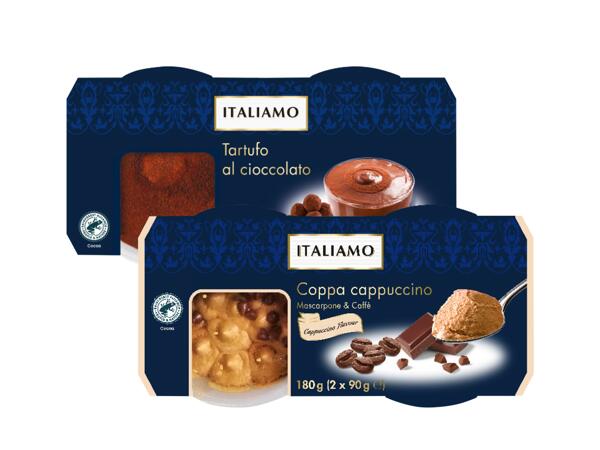 Chocolate truffle or cappuccino cup