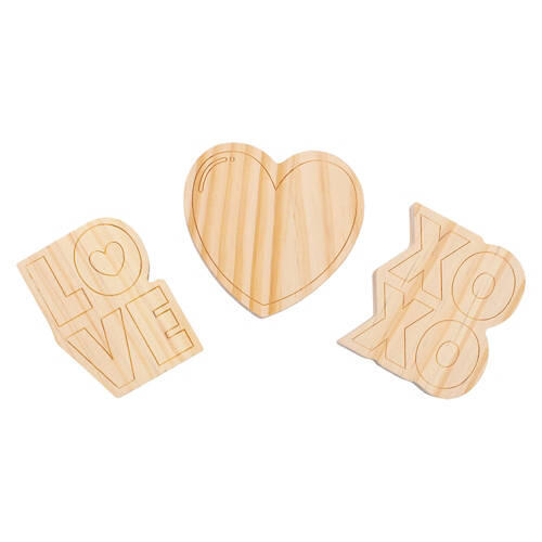 Paint-Your-Own Valentine's Day Woodcraft - XOXO
