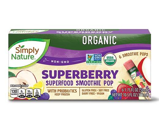 Simply Nature Super Berry or Super Mango Smoothie Pops