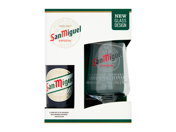 San Miguel & Chalice Gift Set 5% vol