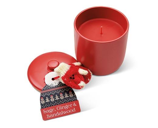 Huntington Home 
 Knit Ornament Ceramic Candle