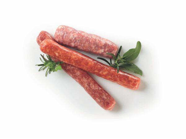Trio of pork sausages