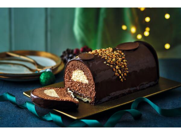 Handcrafted Chocolate & Vanilla Hazelnut Bûche