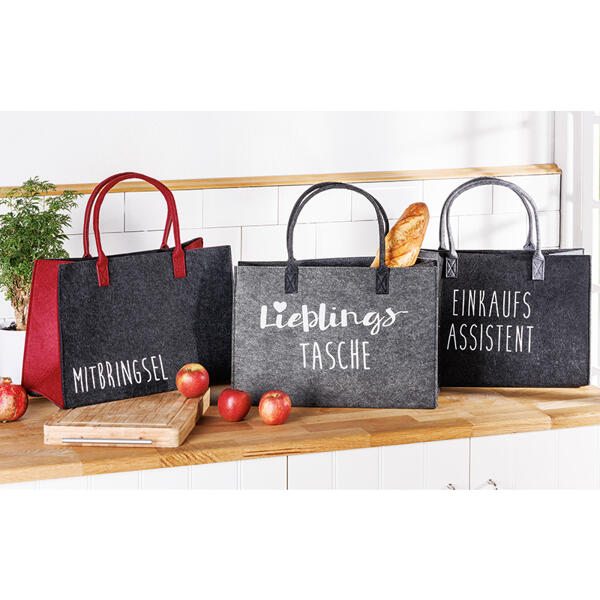 Tasche in Filzoptik