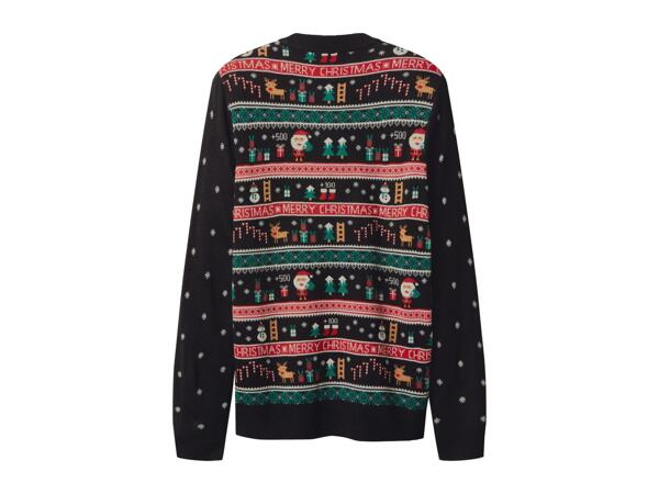 Esmara Men Men's Black Christmas Jumper