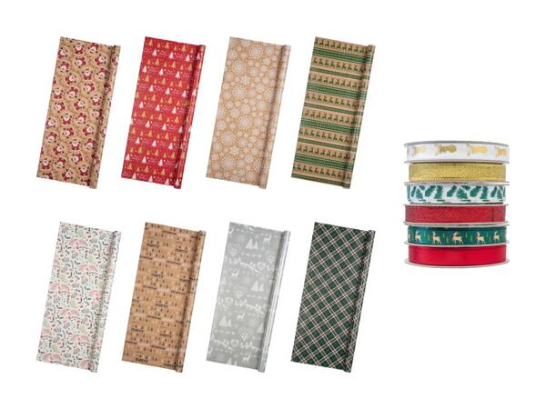 Set de papier cadeau/​rubans cadeaux