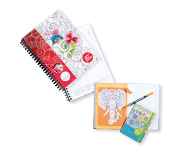 Cahier à spirale/Carnet de notes à colorier