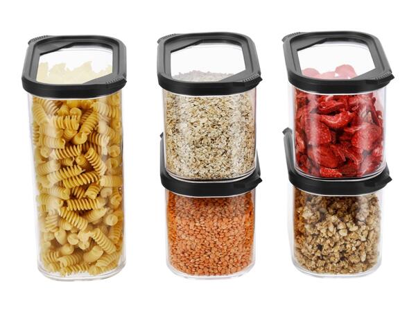 Silvercrest Black Food Storage Containers - 5 Pack