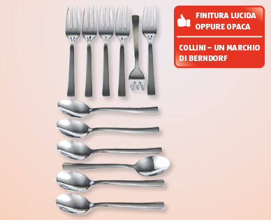 Set di forchettine da dessert/cucchiaini da caffè, 6 pezzi COLLINI