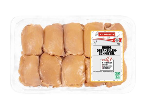 Frische Hendl Oberkeulenschnitzel