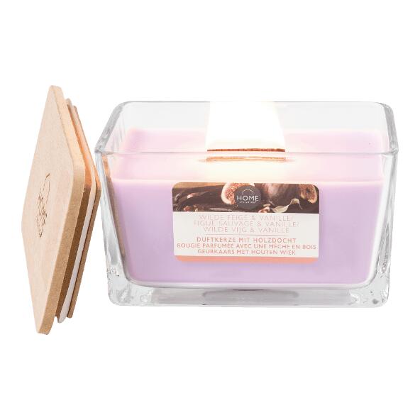 HOME CREATION(R) 				Bougie parfumée à mèche en bois
