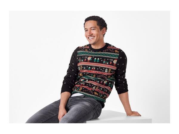 Esmara Men Men's Black Christmas Jumper