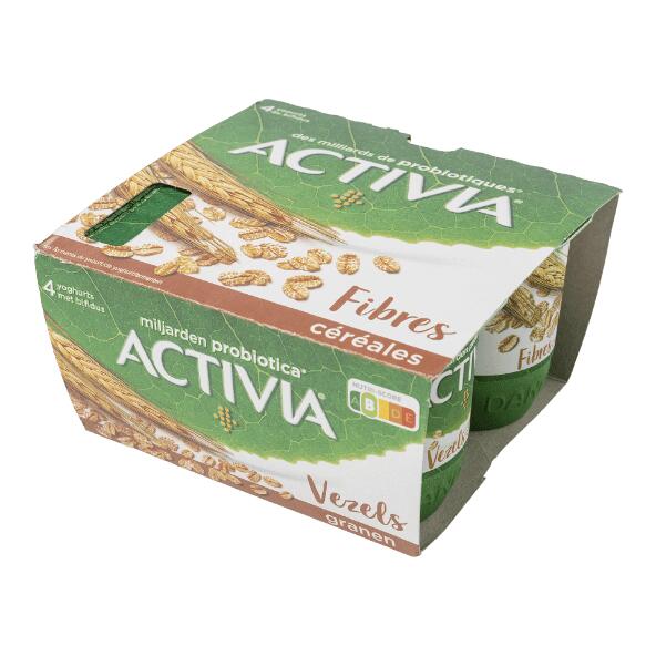ACTIVIA(R) 				Yaourt aux fibres, 4 pcs