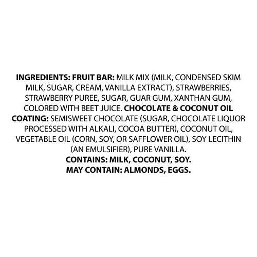 Creamy Strawberry Dark Chocolate Covered Fruit Bars, 4 count