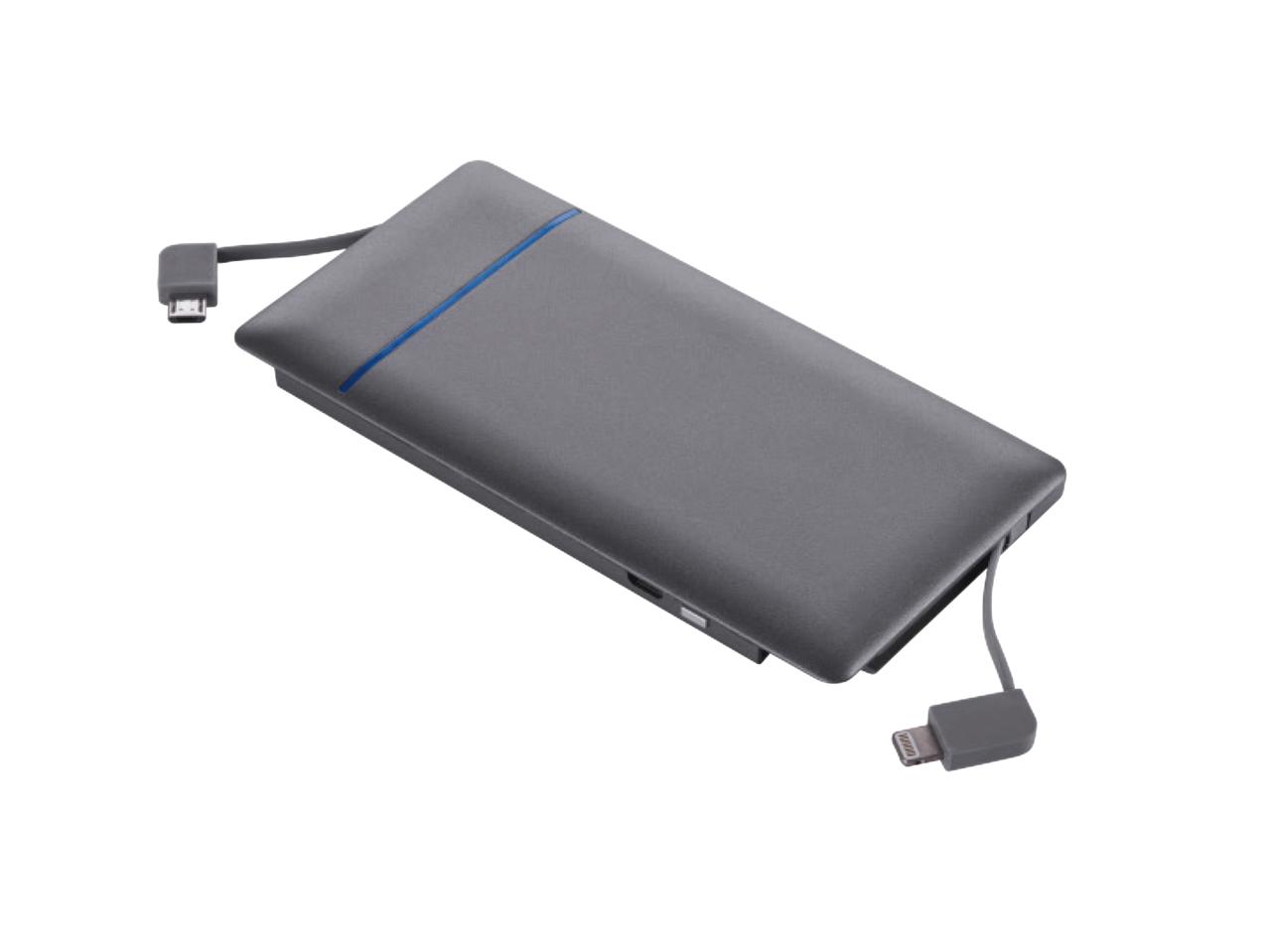 Power Bank with Integrated Cables