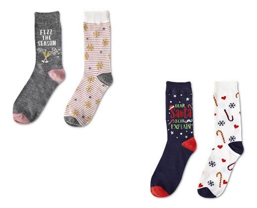 Merry Moments 
 Men's or Ladies' 2-Pair Socks