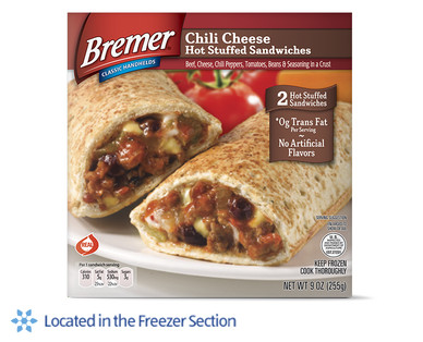 Bremer Chili Cheese or Baja Chicken Stuffed Sandwiches