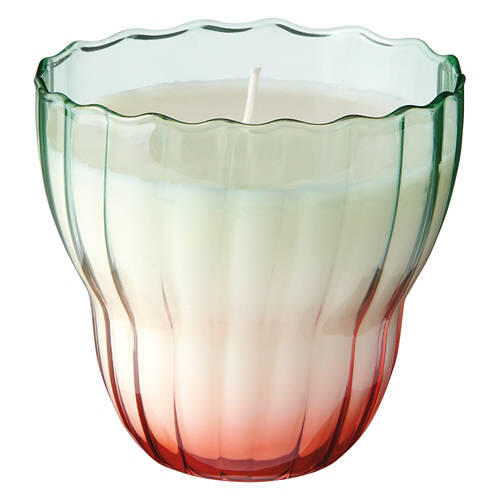 Two Tone Glass Candle - Honey Pistachio