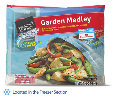 Season's Choice Garden Medley or Green Beans in Rosemary Butter Sauce