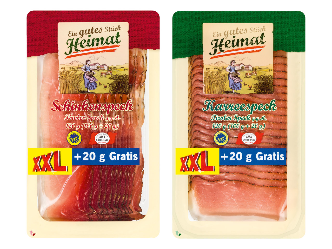 EIN GUTES STÜCK HEIMAT Tiroler Speck 100 g + 20 g gratis