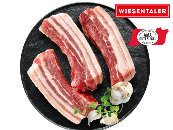 Frische Schweinebauch-Streifen