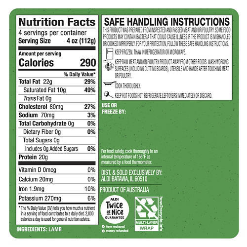 Ground Lamb, 1 lb