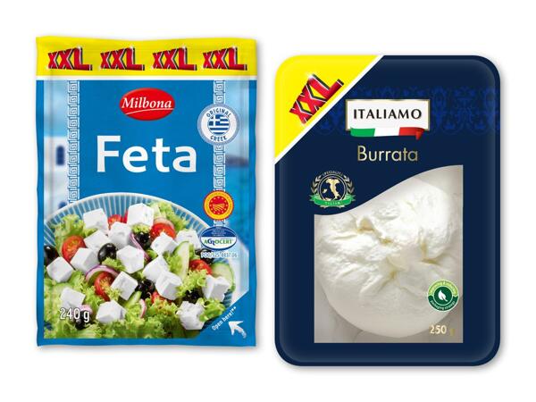 Fetaost eller burrata