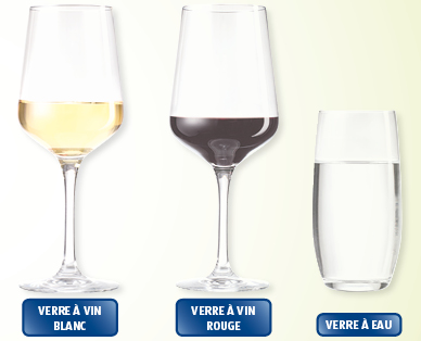 Lot de verres à vin blanc/verres à vin rouge/verres à eau, 6 pièces CROFTON(R)