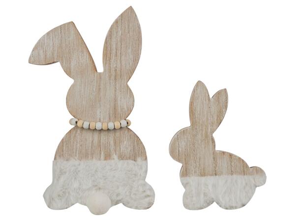 Wooden easter decoration, 2 pieces