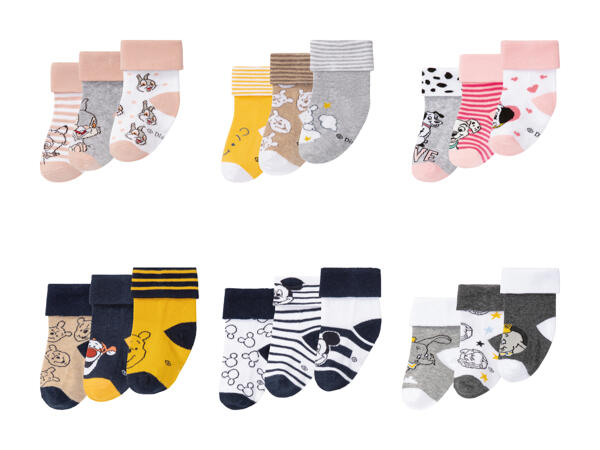 Socquettes pour bébé, 3 paires