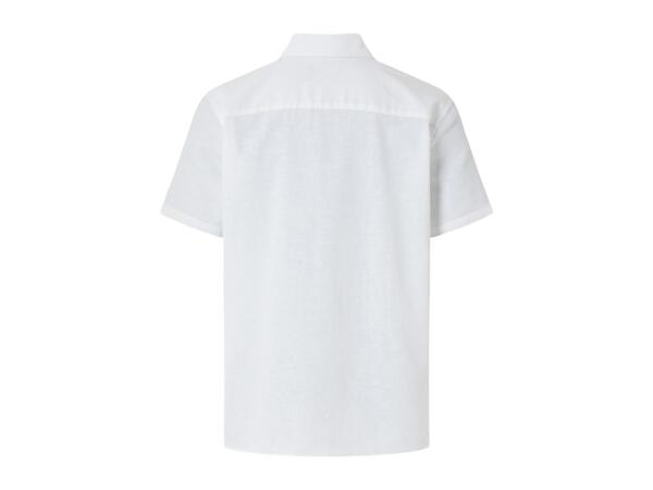 Esmara Men Men's White Linen Blend Shirt