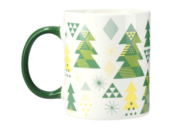 Silvercrest Christmas Mug With Christmas Trees Design